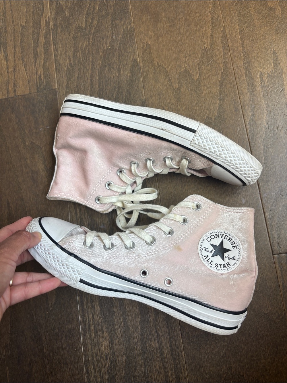 Converse Canvas High-Top Sneakers Pink